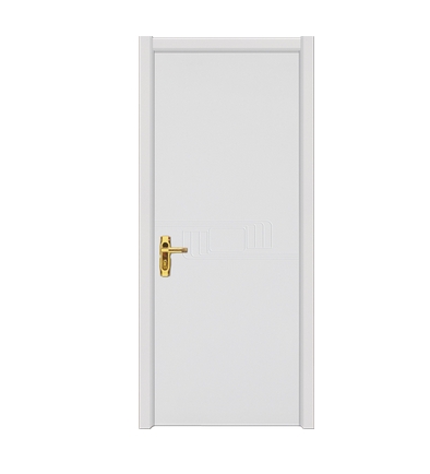 White minimalist wooden flush door
