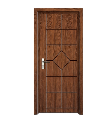 lines + lozenge wooden flush door