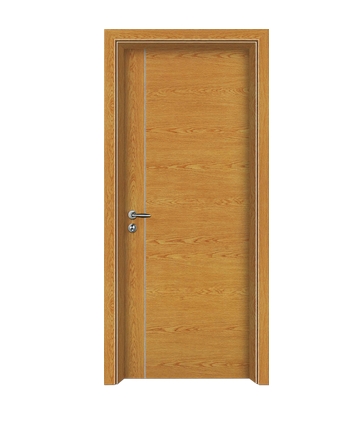Single-lines wooden flush door