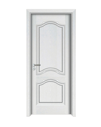 Light-colored wooden panel door