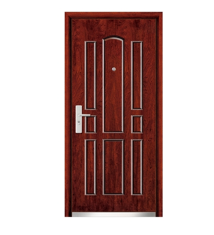 Multi stripes steel-wooden front door