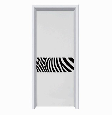Zebra pattern wood plastic composite door