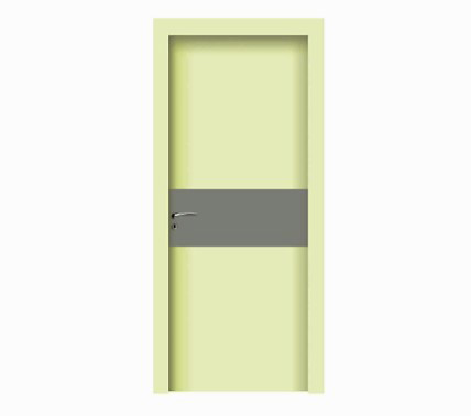 Minimalist rectangular pattern WPC door