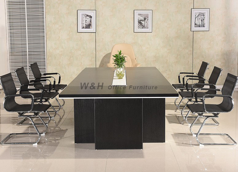 Black modern style conference table