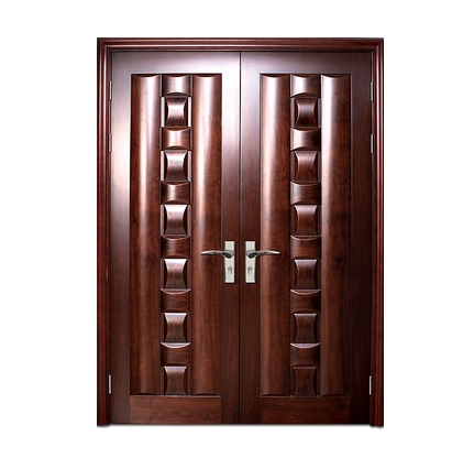 Case grain wooden double leaf door