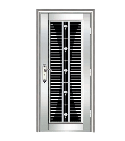 Small stripes stainless steel door