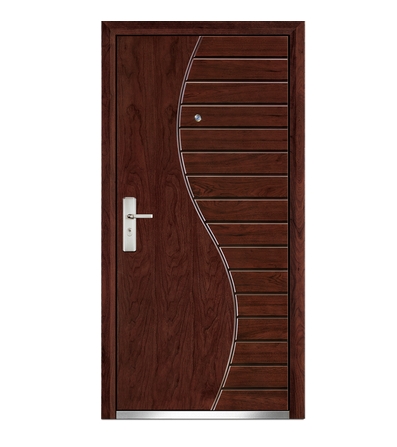 S-type patterns steel-wooden entry door