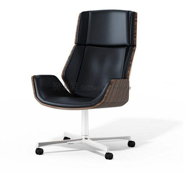Ergonomic fashion wooden swivel chair